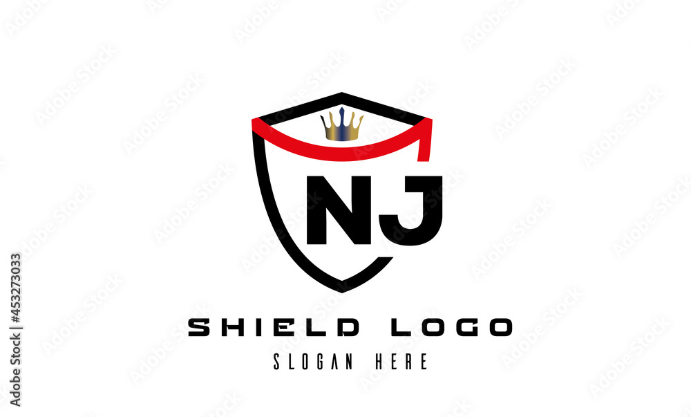 king shield NJ latter logo king shield NJ latter logo