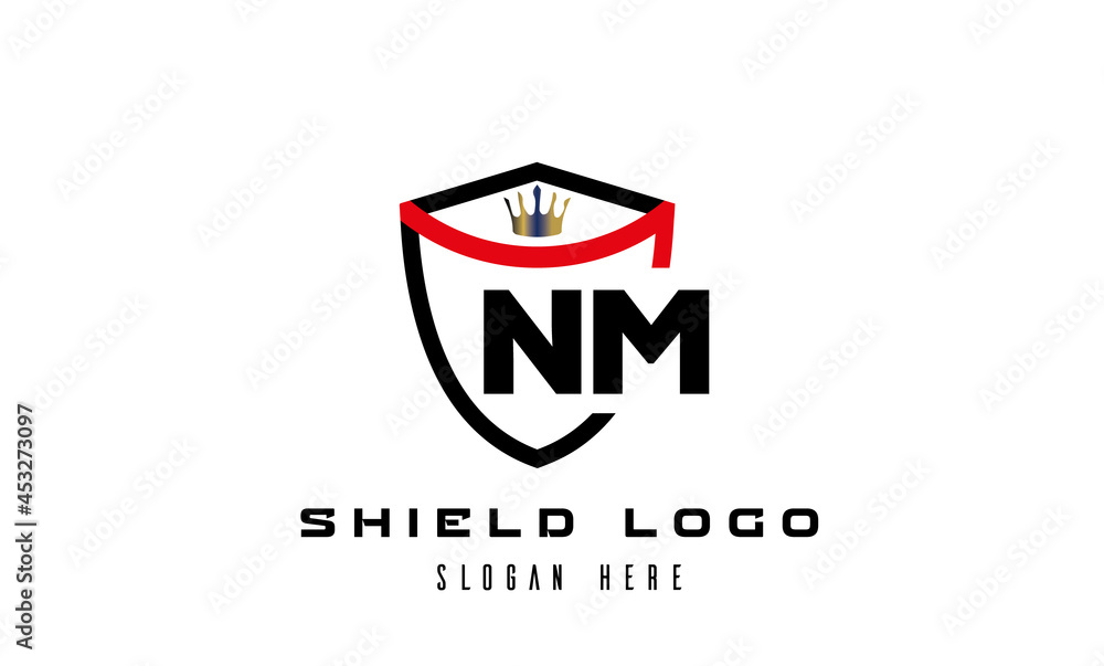 king shield NM latter logo king shield NM latter logo