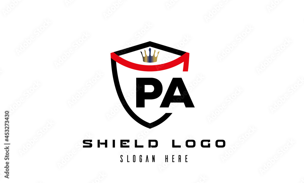king shield PA latter logo king shield PA latter logo