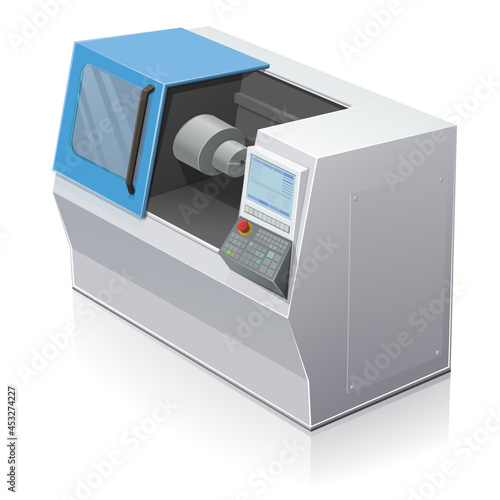 CNC machine tool (isolated)