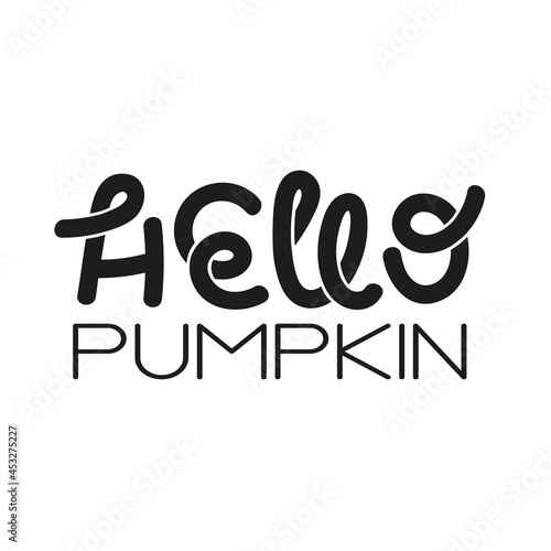 Fall Lettering. Decorative autumn poster in black (ID: 453275227)