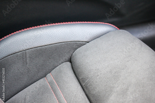 Close up of a sports car seat photo