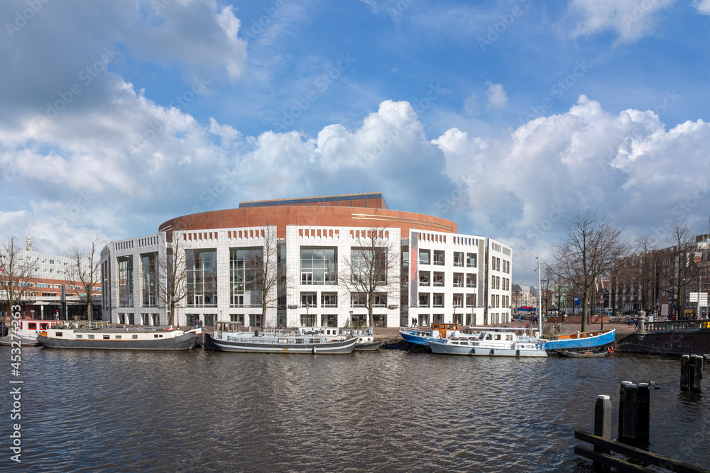 Town Hall anex Stopera in Amsterdam, Noord-Holland province, The Netherlands