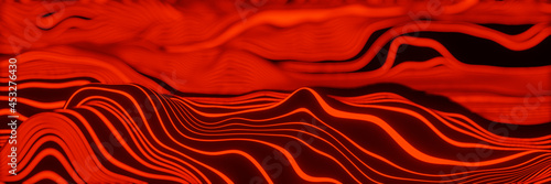 Blurred abstract red and black topography.