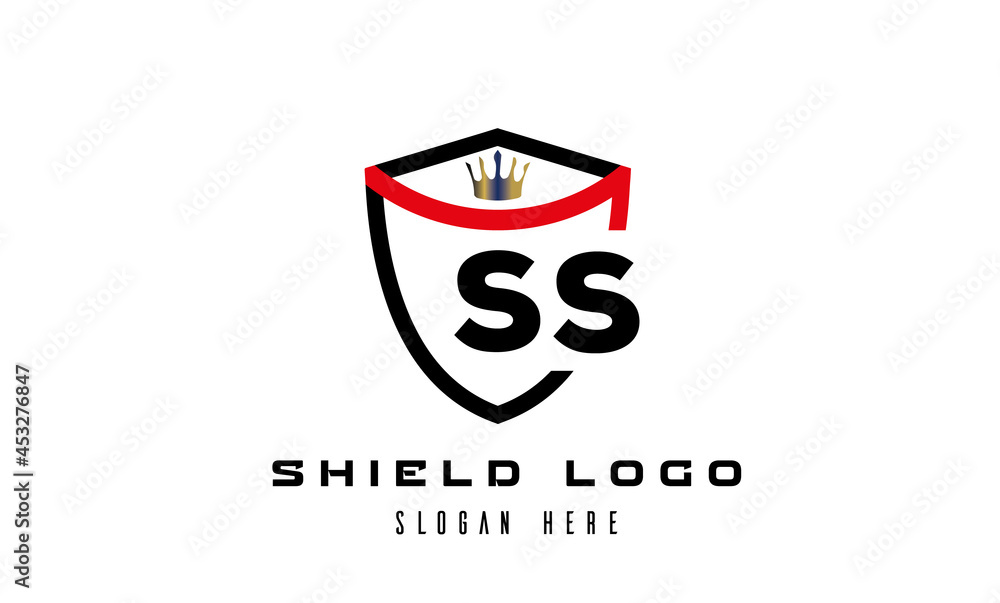 king shield SS latter logo vector king shield SS latter logo vector
