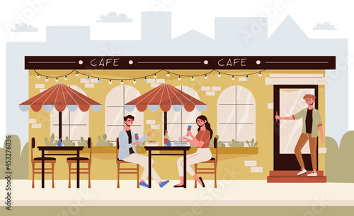 Cafe Illustration Flat