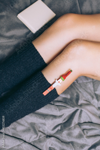 Sexy Female Legs With Black Socks