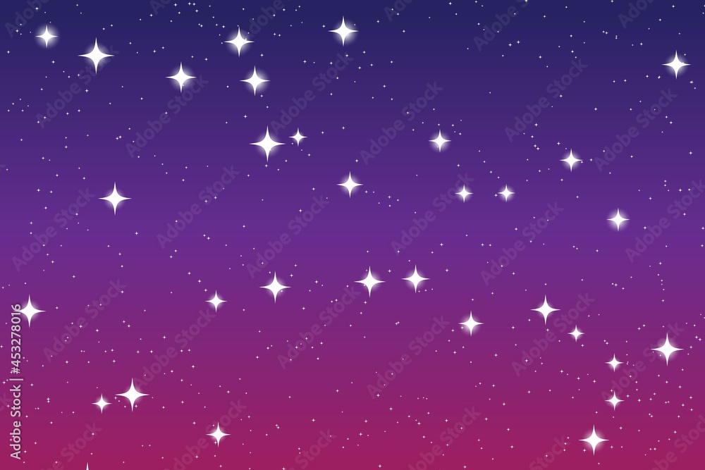Sky and stars background. Blue and purple space background. The ...