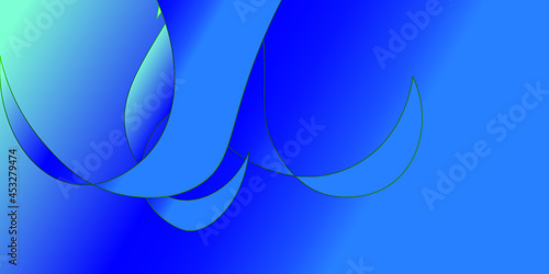 Floral blue abtstrac background