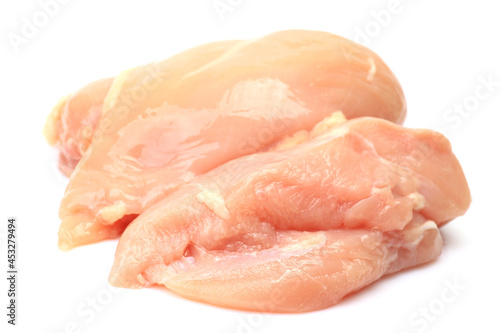 Chicken meat on a white background