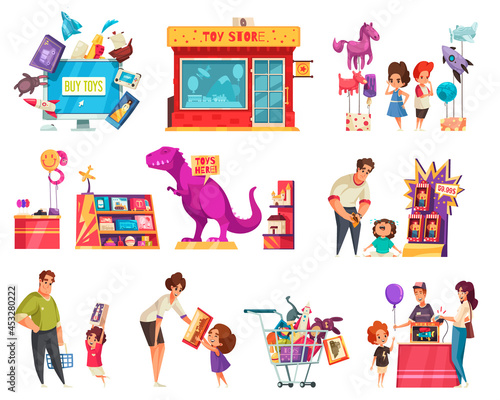 Toys Shop Cartoon Set