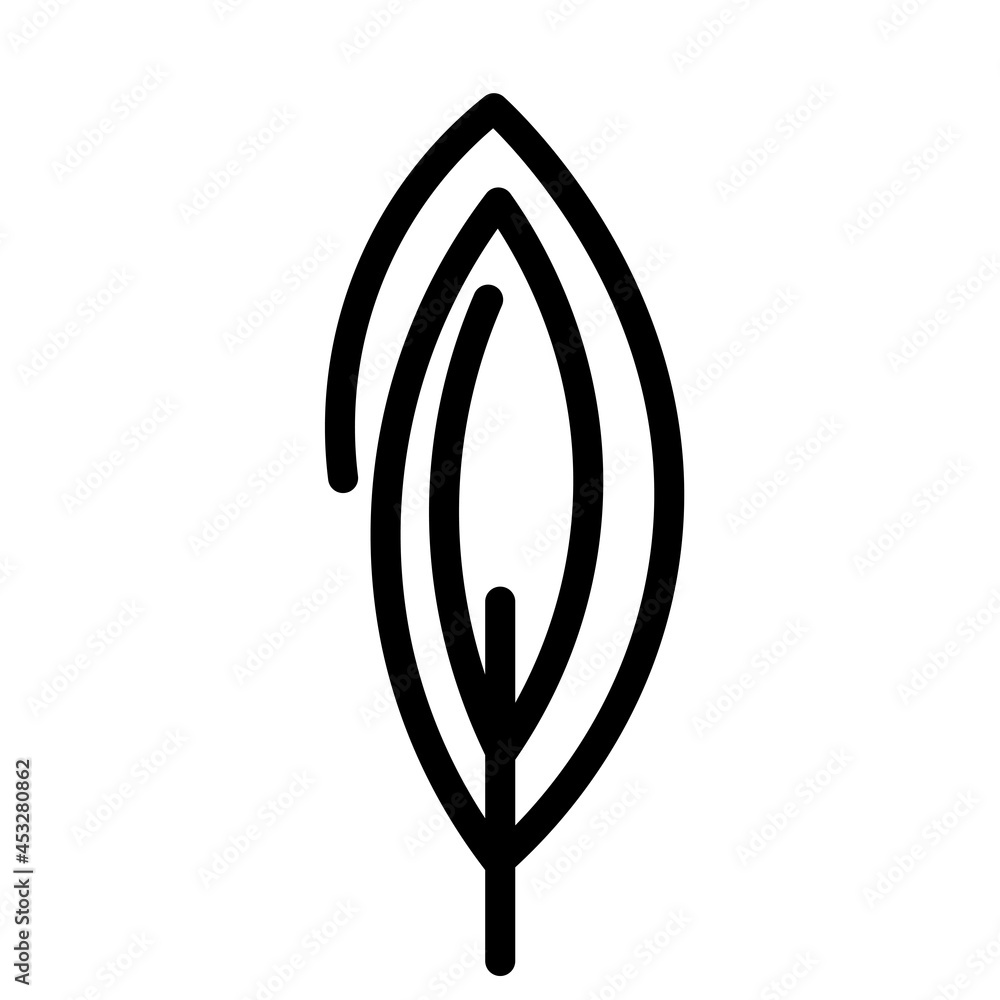 Black and white template tree icon. Vector symbol sign isolated on white background. Trees flat line icons set. Plants, landscape design. Business idea concept Black and white template tree icon. Vector symbol sign isolated on white background. Trees flat line icons set. Plants, landscape design. Business idea concept