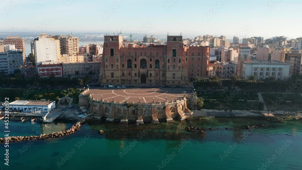 Aerial view of Taranto town hall