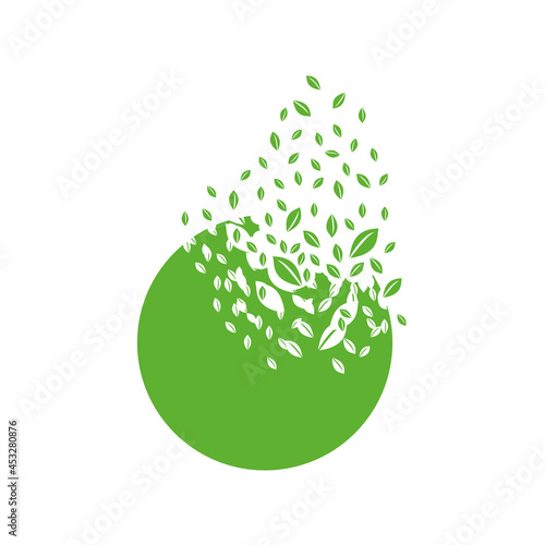 The planet dissolves into a cloud of leaves