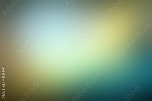 Halftone green yelow blue gradient background. Blur formless illustration. Abstract sheen soft texture.