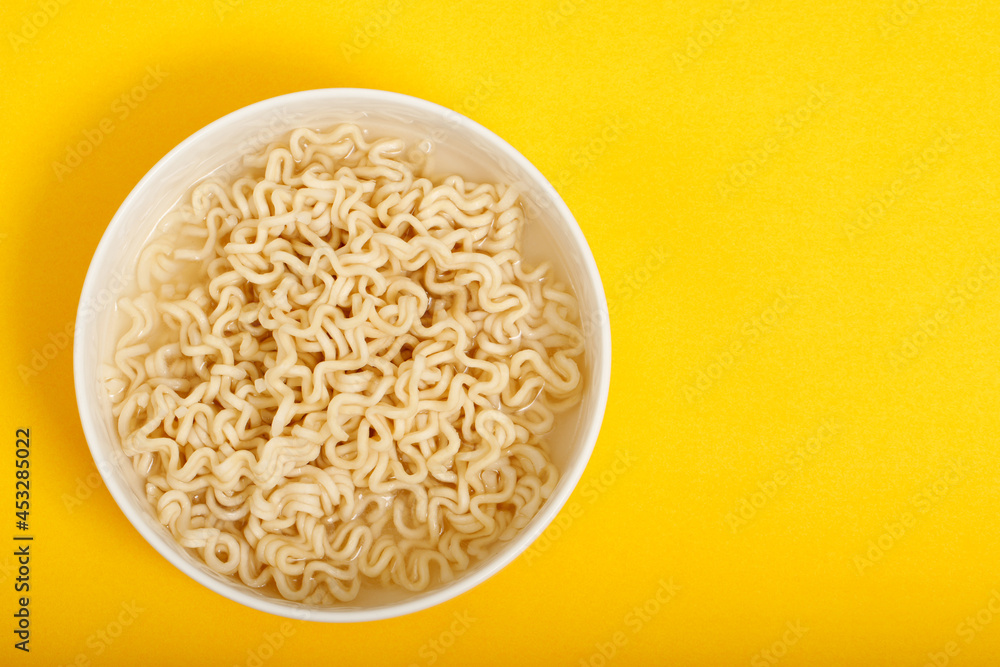 instant noodles in white bowl instant noodles in white bowl