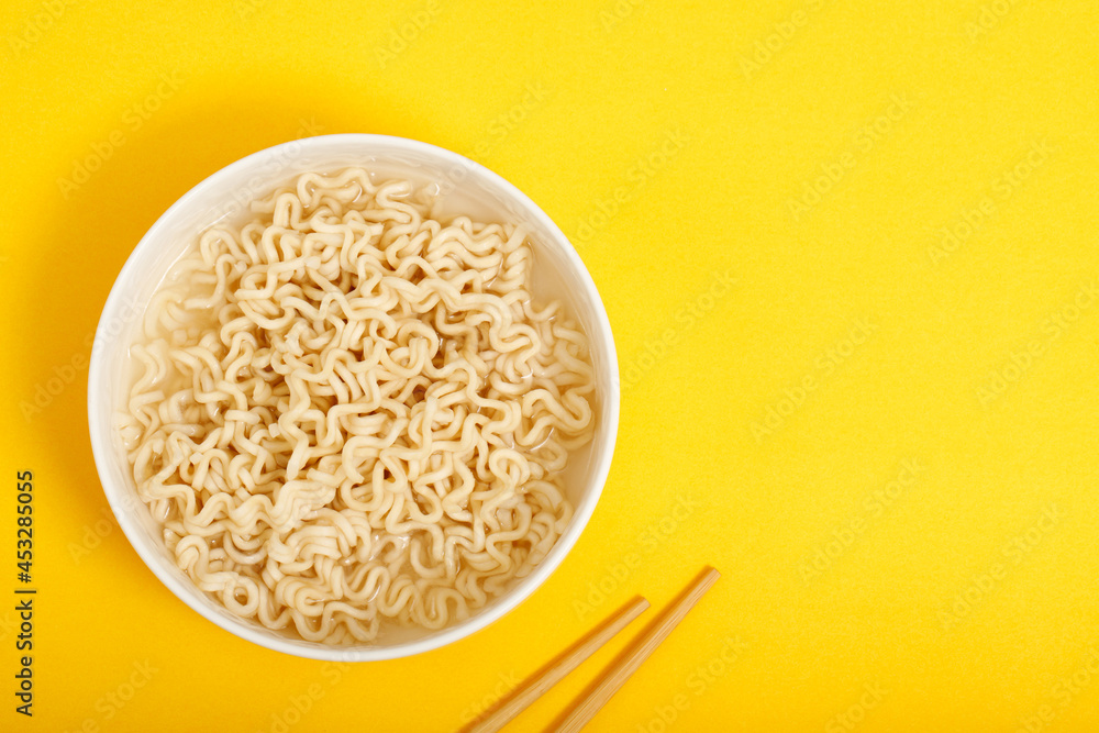 instant noodles in white bowl instant noodles in white bowl