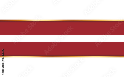 Free Download gold ribbon banner with flag of Latvia on white background - GFXLoad