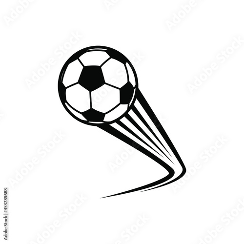 Soccer ball icon vector. football kick illustration sign. Goal symbol or logo.