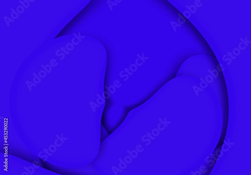 Fondo de formas irregulares azules con sombra.