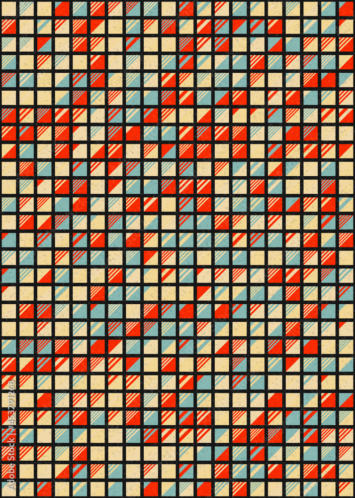 Fototapeta premium Abstract Geometric Pattern generative computational art illustration