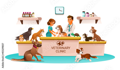 Veterinary Clinic Cartoon Advertisement
