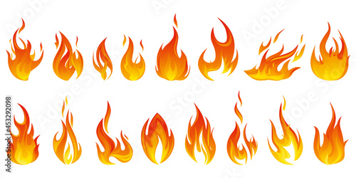 Fire Flame Icon Set