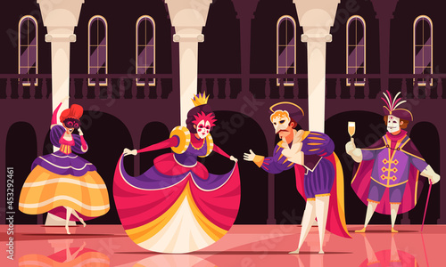 Venetian Carnival Illustration