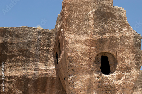 Mardin Province, Dara Ancient City. rock carved old city texture. Anastasiopolis photo