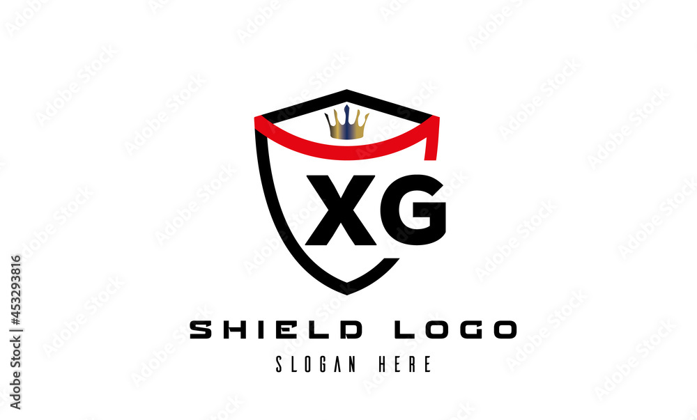 Obraz premium creative shield latter logo vector