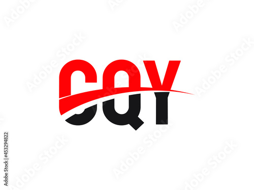 CQY Letter Initial Logo Design Vector Illustration