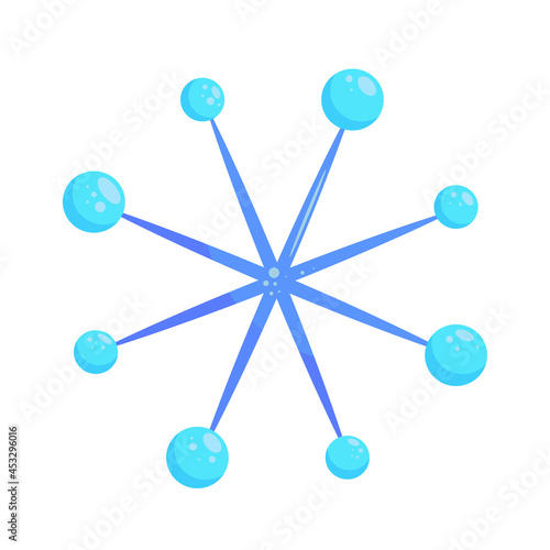 vector icon of atomic molecule chemical reaction