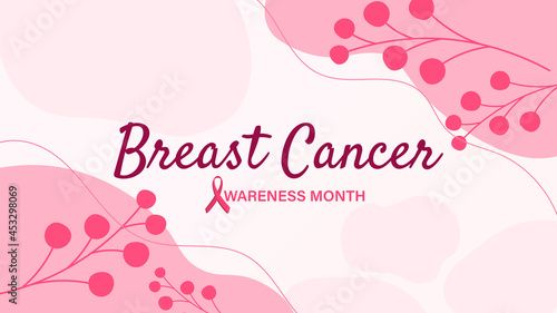 Breast cancer awareness month banner wallpaper