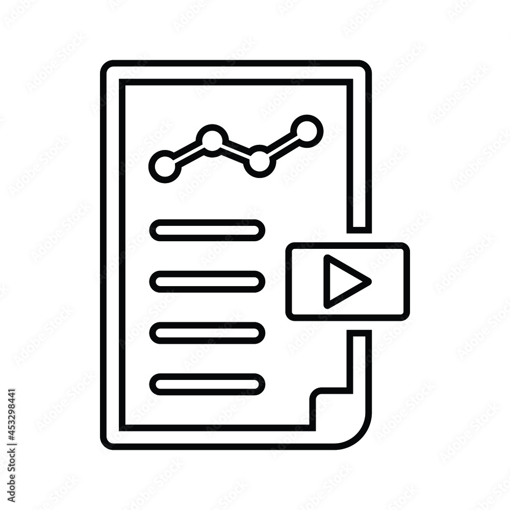 Report, analysis, overview outline icon. Line art vector. Report, analysis, overview outline icon. Line art vector.