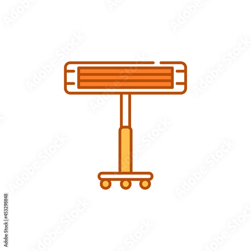 Infrared heater color line icon. Pictogram for web page