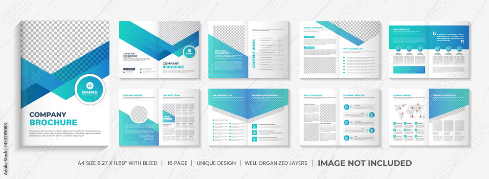 company profile brochure template layout design, 16 pages corporate brochure design template, Minimal Business Brochure template design company profile brochure template layout design, 16 pages corporate brochure design template, Minimal Business Brochure template design