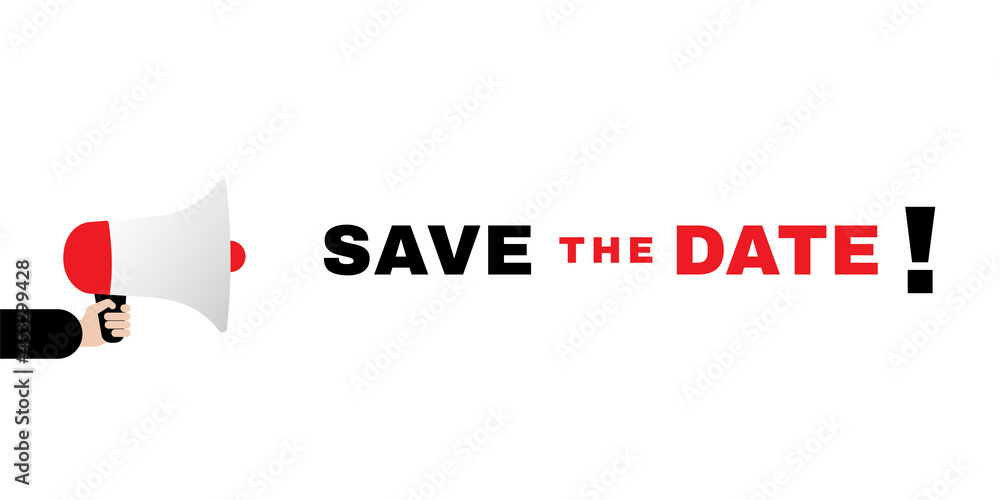 Save the date simple illustration Save the date simple illustration