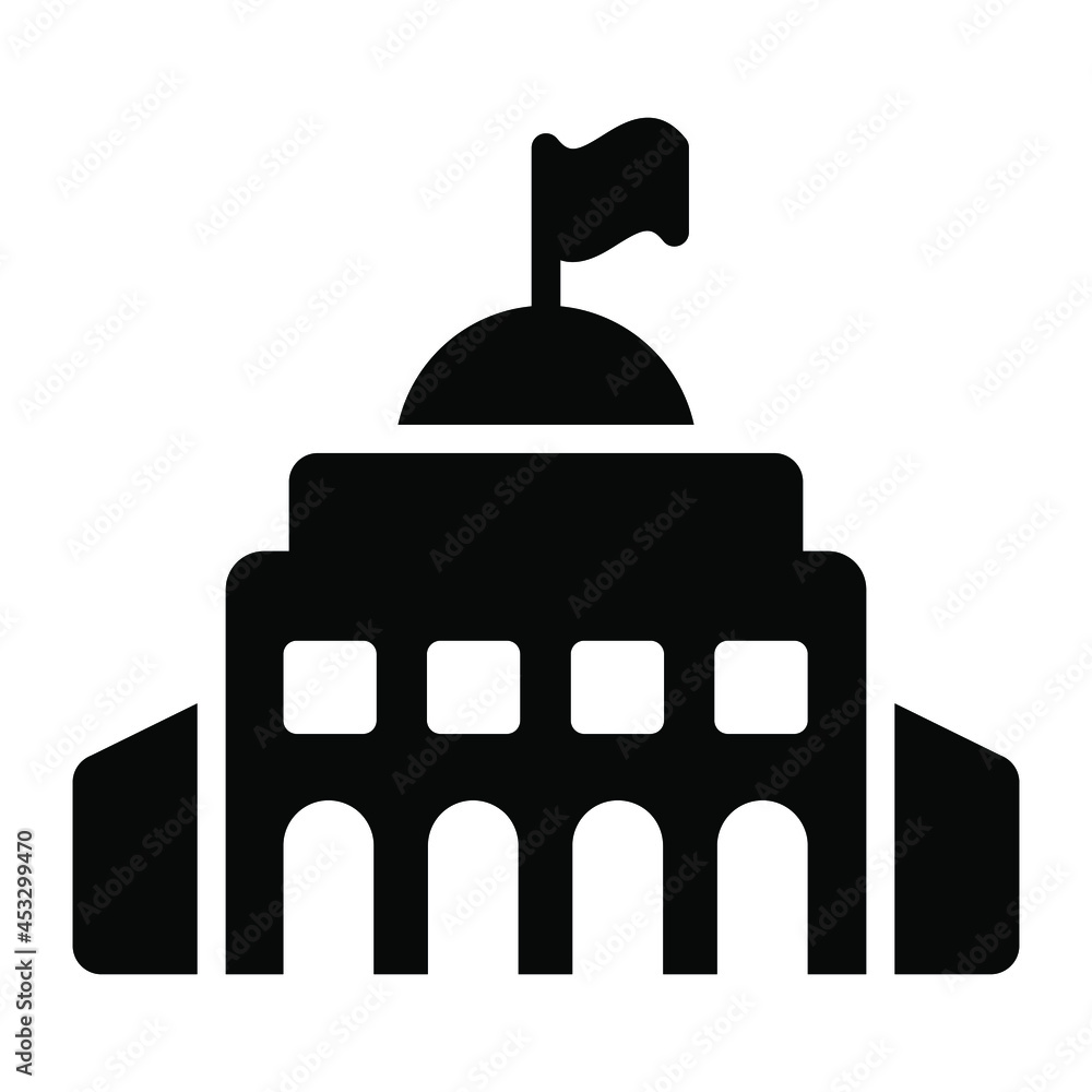 City Hall icon, real estate web and mobile icon City Hall icon, real estate web and mobile icon