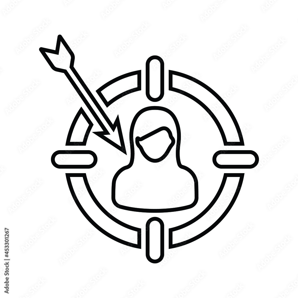 Audience, target line icon. Outline vector. Audience, target line icon. Outline vector.