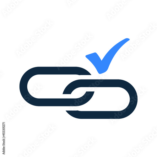 Backlink, checker icon. Simple editable vector design isolated on a white background.