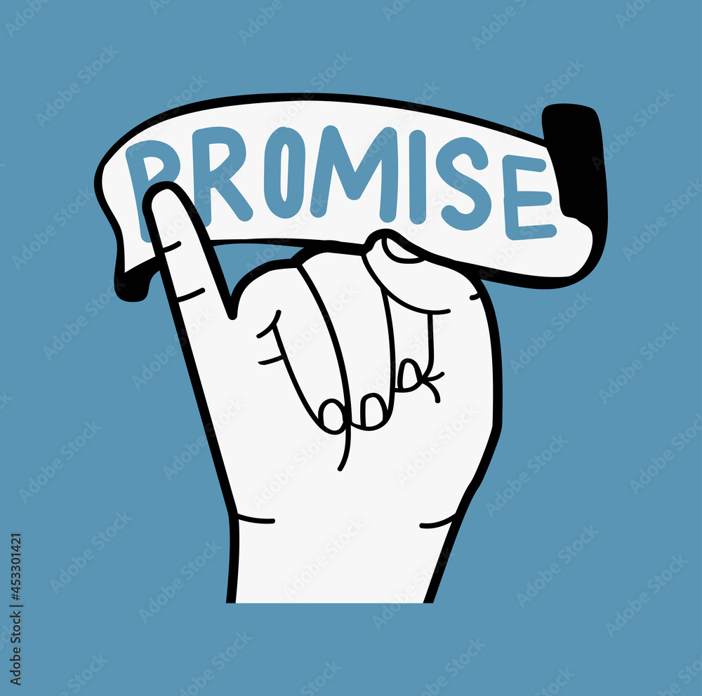 custom made wallpaper toronto digitallittle finger making  promise on color background
