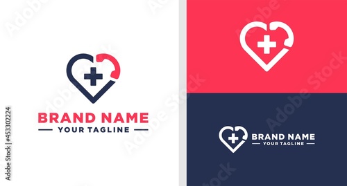 HEALTHCARE LOGO CALL NEGATIVE SPACE EDITABLE