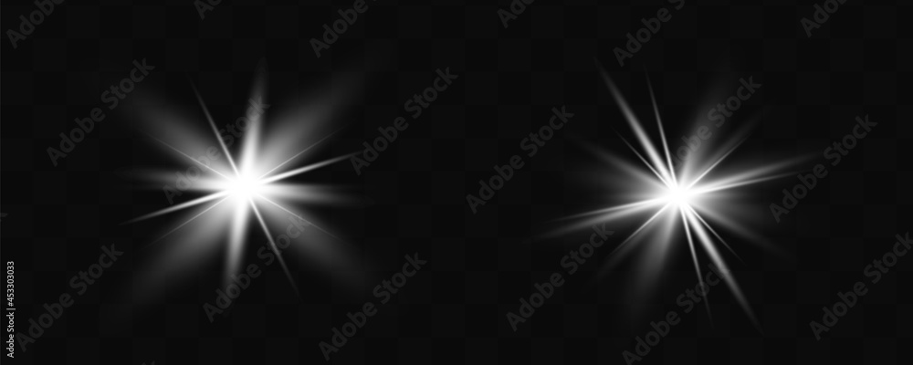Glowing white Light effect. Vector illustration Glowing white Light effect. Vector illustration