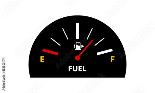 car fuel tank indicator vector