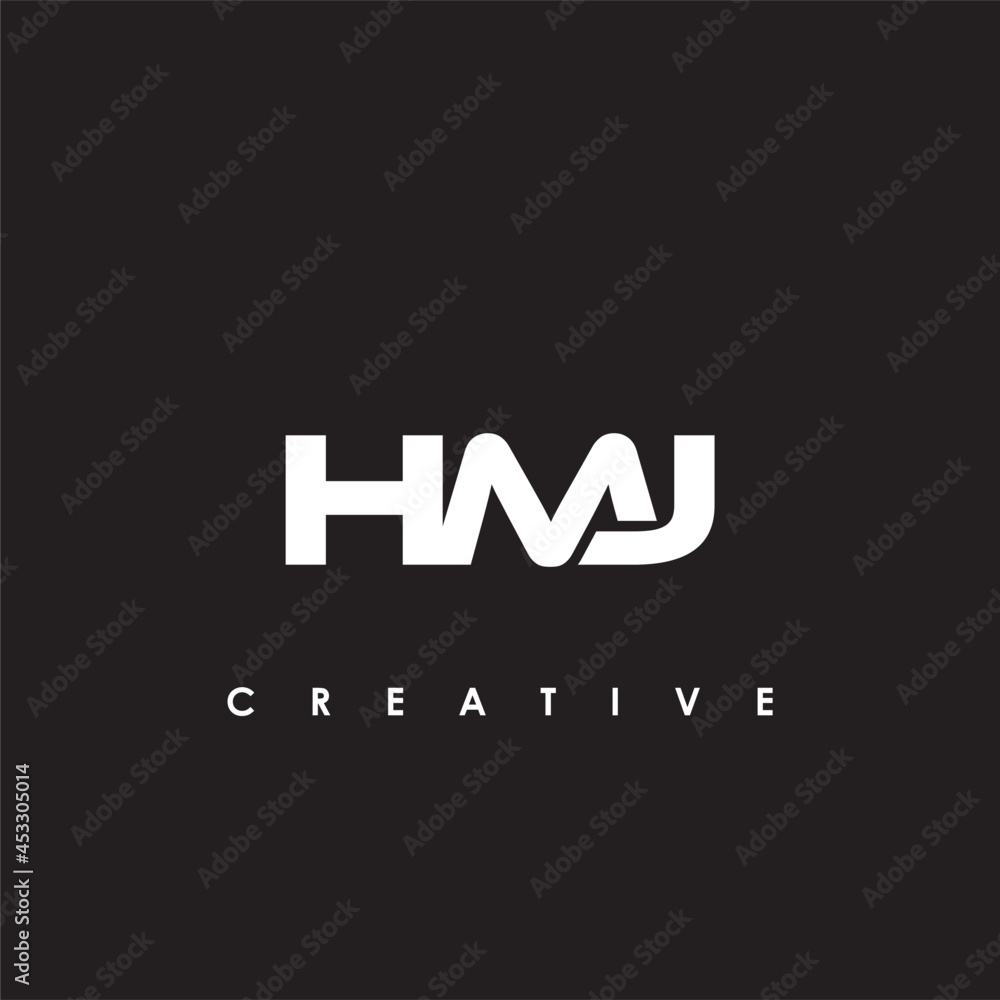 Fototapeta premium HMJ Letter Initial Logo Design Template Vector Illustration