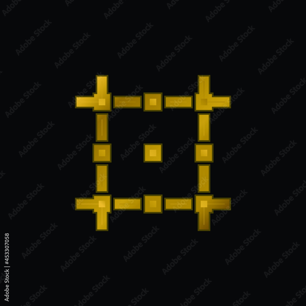 Obraz premium Allocation gold plated metalic icon or logo vector