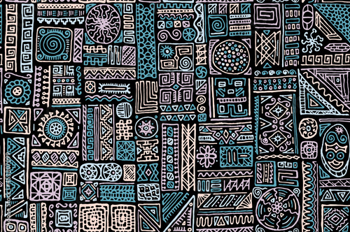 Traditional african vector seamless pattern design