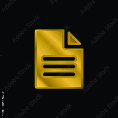 Archive gold plated metalic icon or logo vector