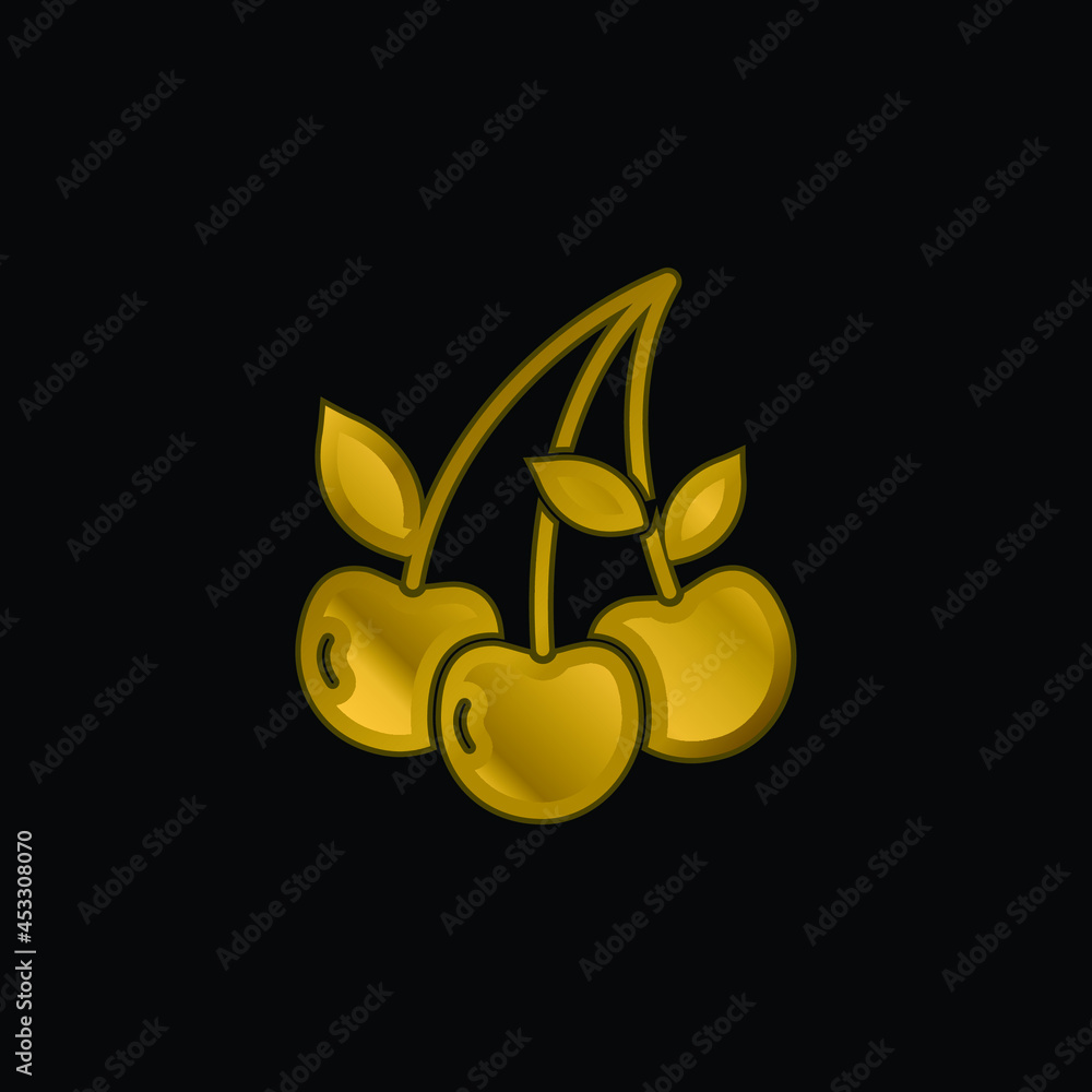Obraz premium Berry gold plated metalic icon or logo vector