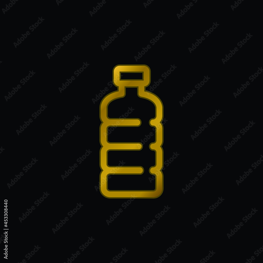 Bottle Of Water gold plated metalic icon or logo vector Bottle Of Water gold plated metalic icon or logo vector